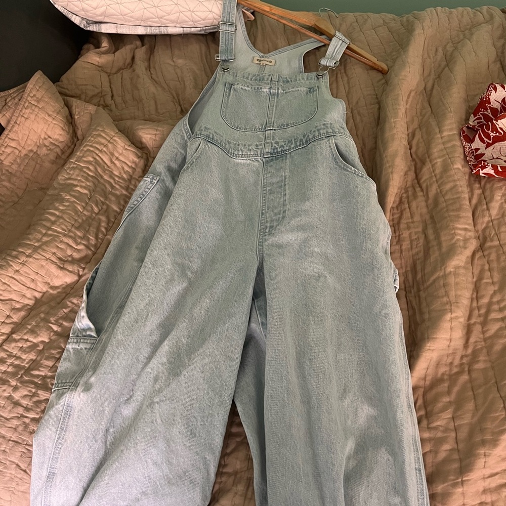 Madewell denim carpenter overalls